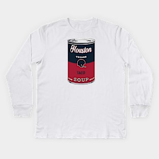 Houston Texans Soup Can Kids Long Sleeve T-Shirt